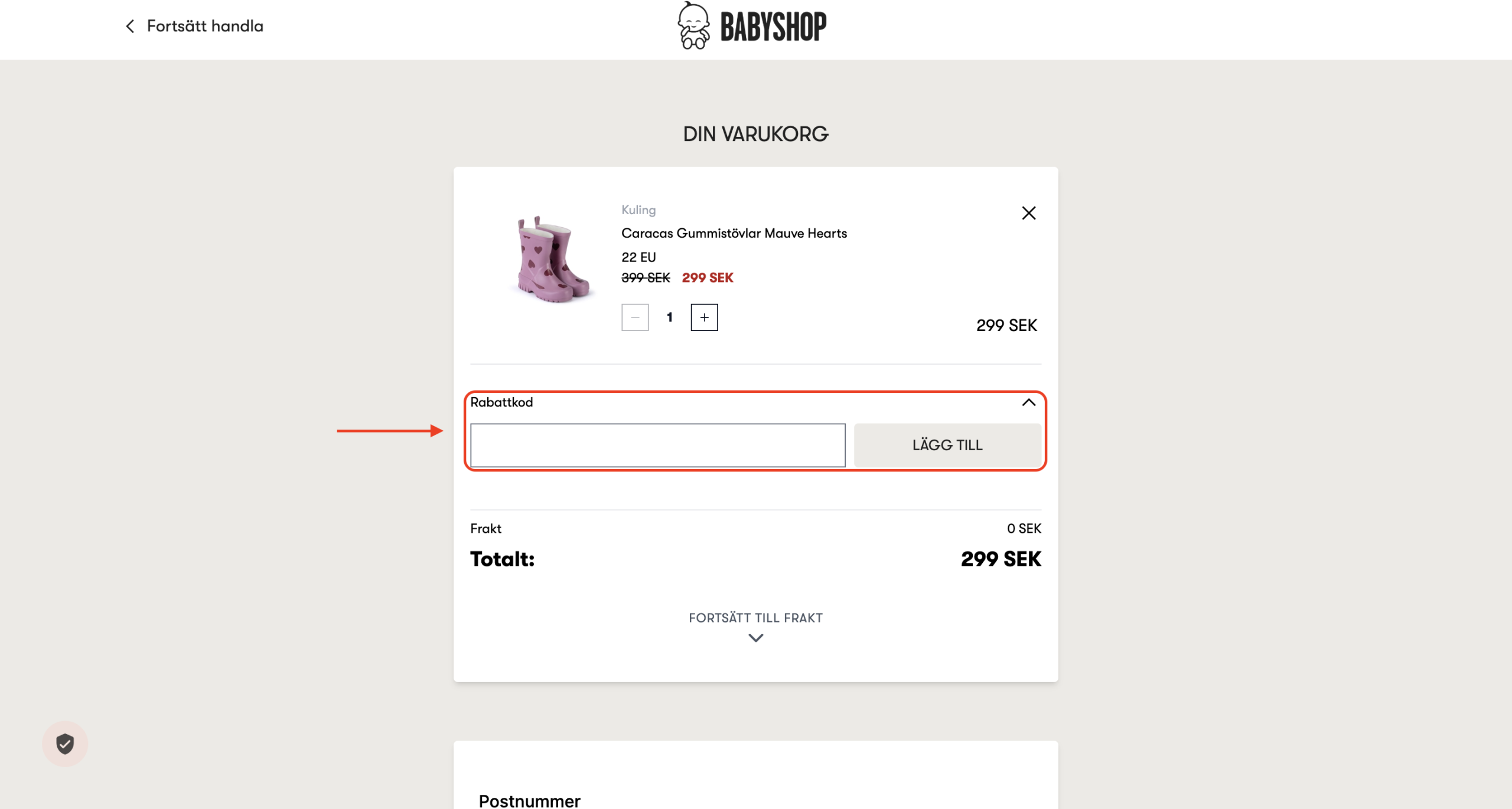 Babyshop Rabattkod