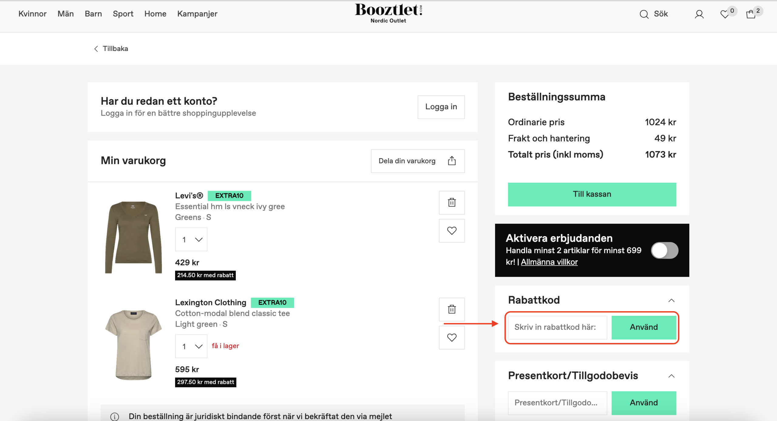 Booztlet Rabattkod