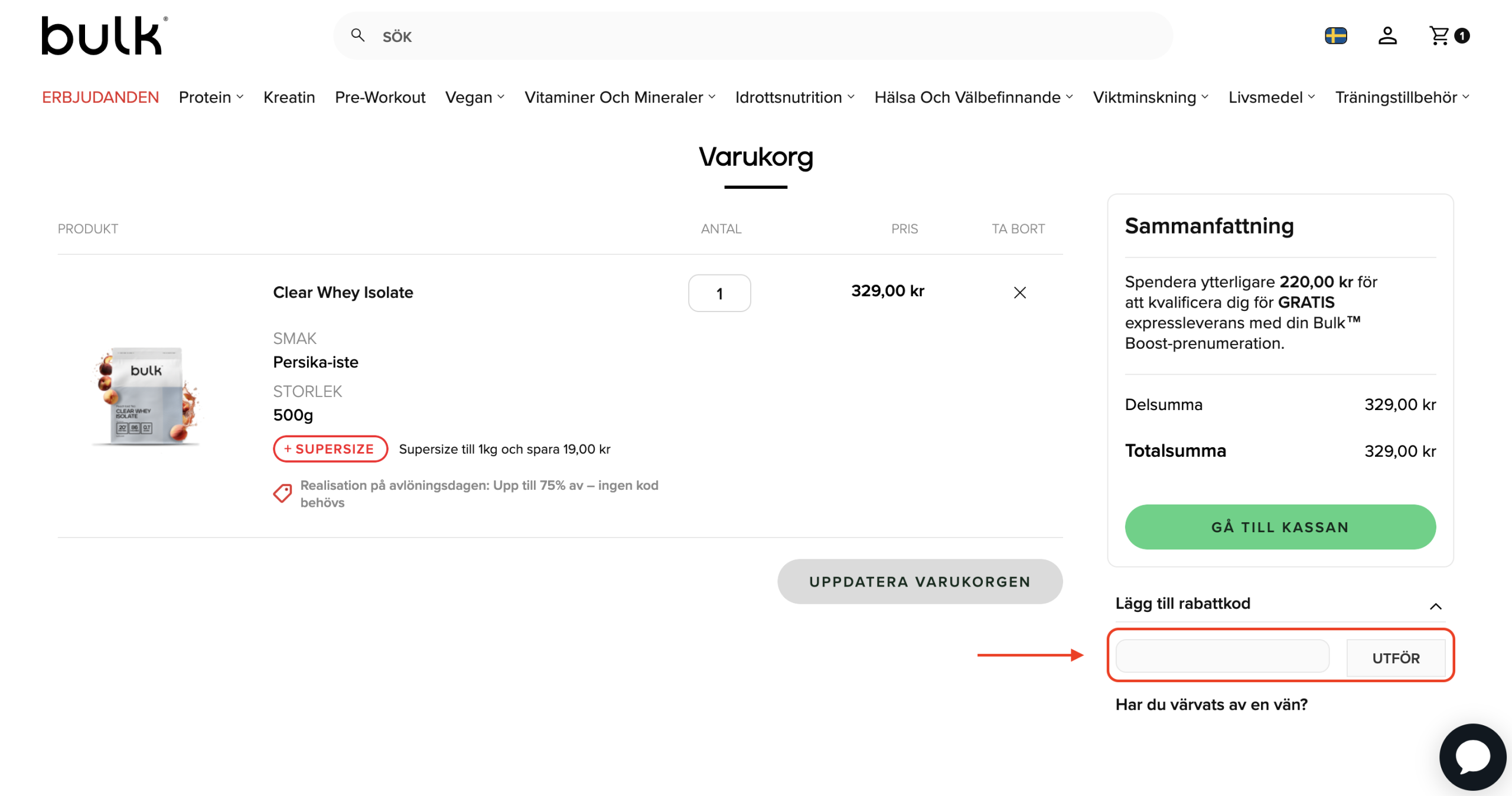 Bulk.com Rabattkod