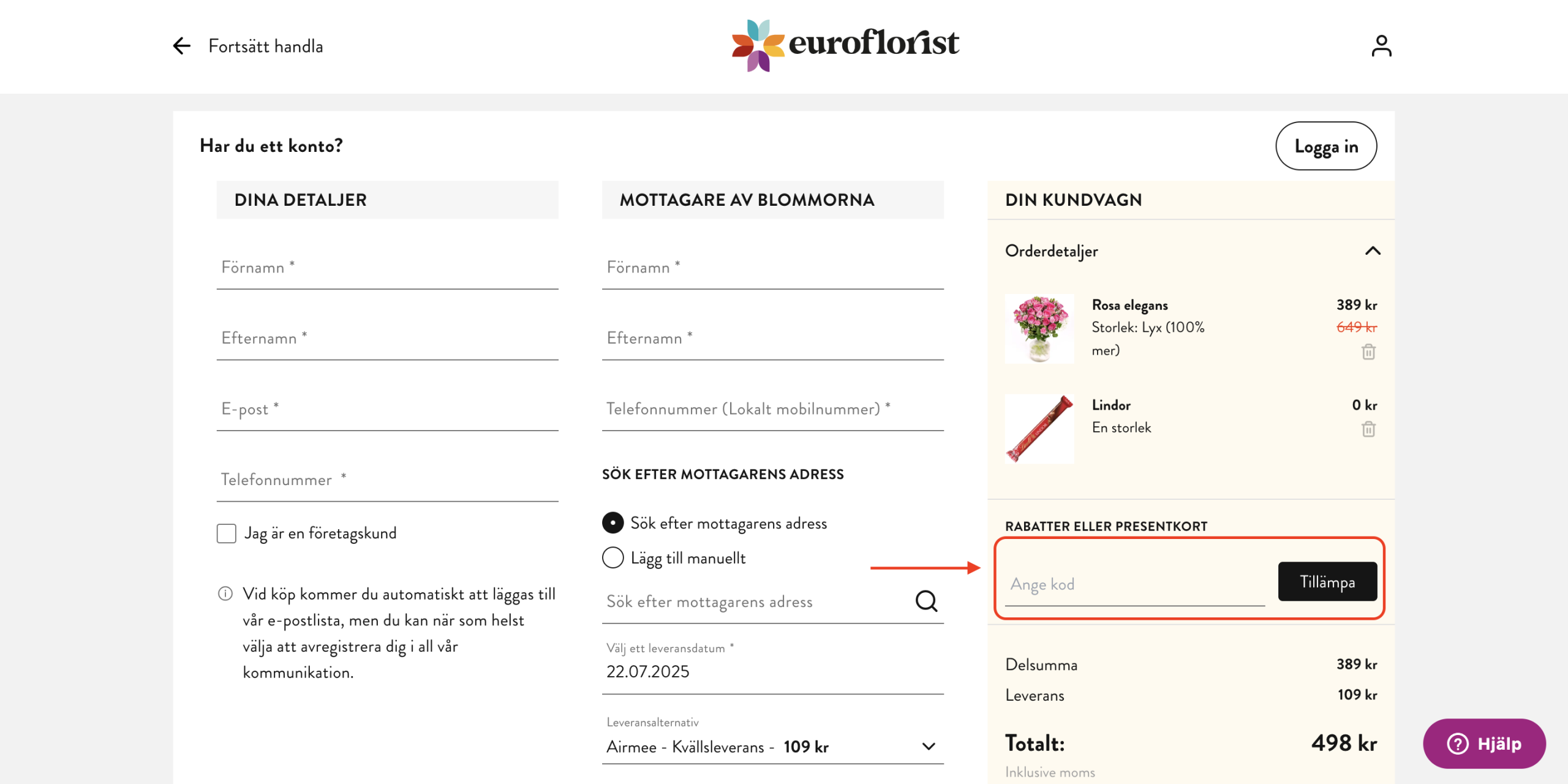 Euroflorist Rabattkod