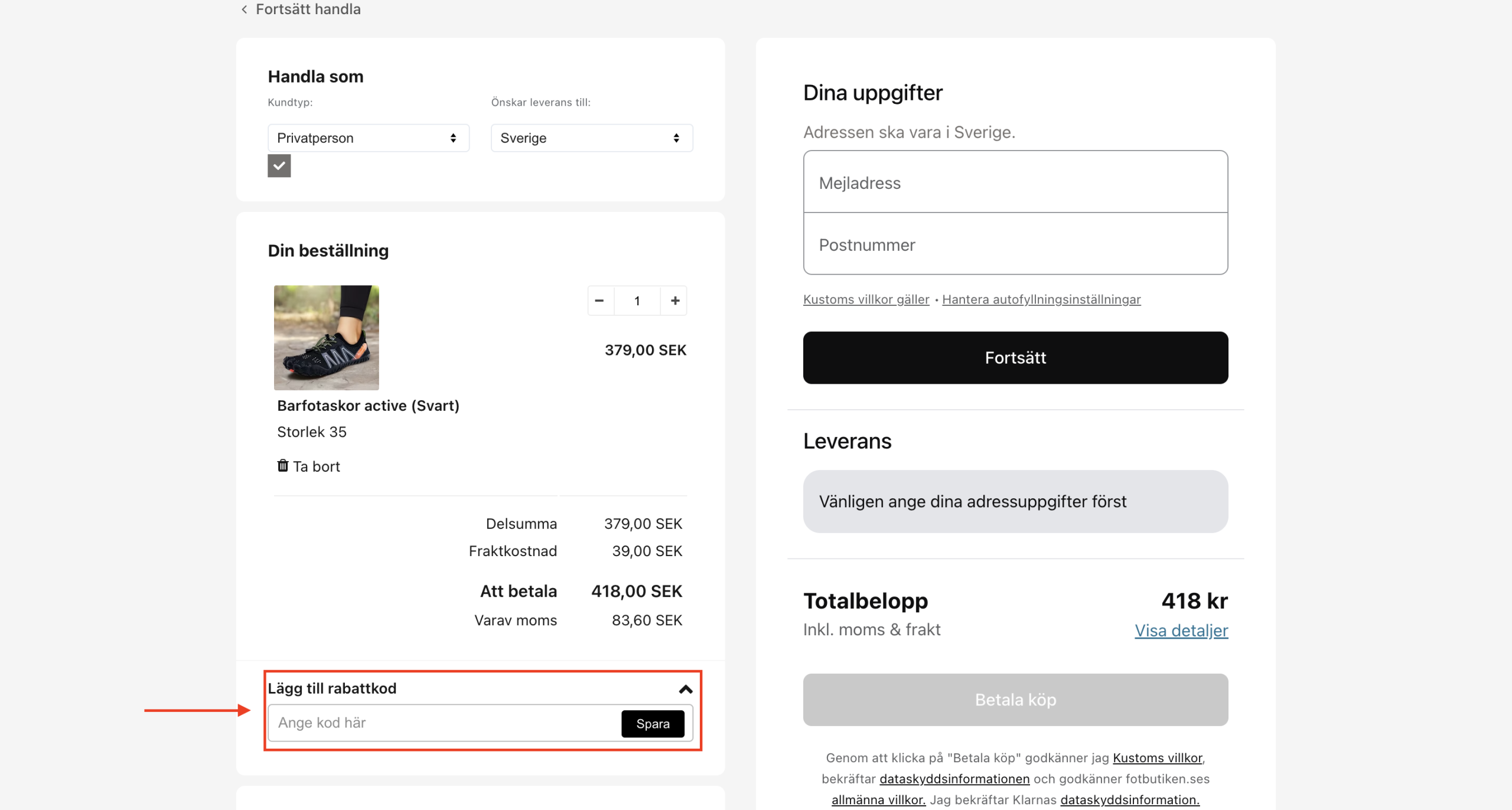 Fotbutiken Rabattkod