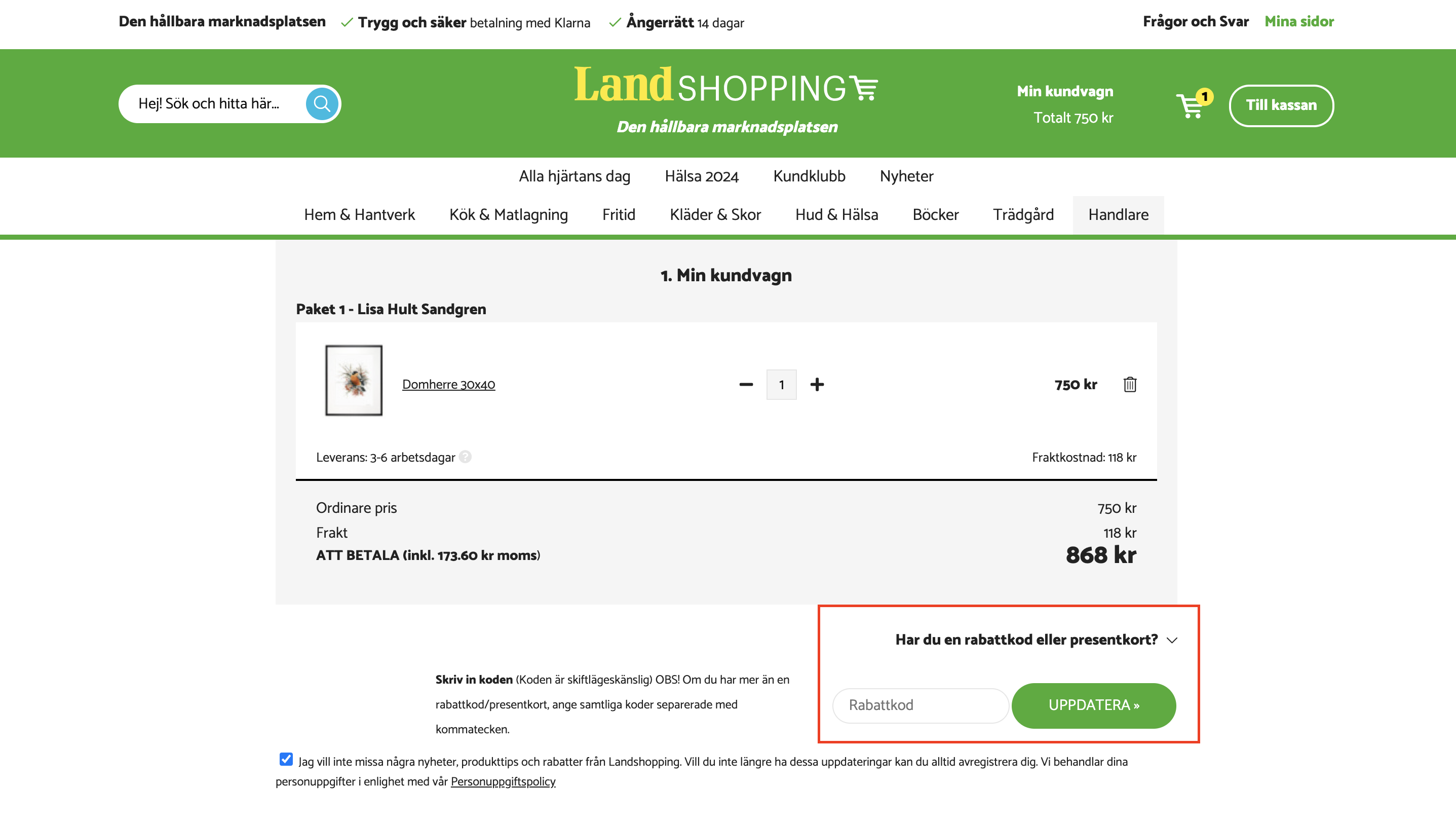 Landshopping Rabattkod