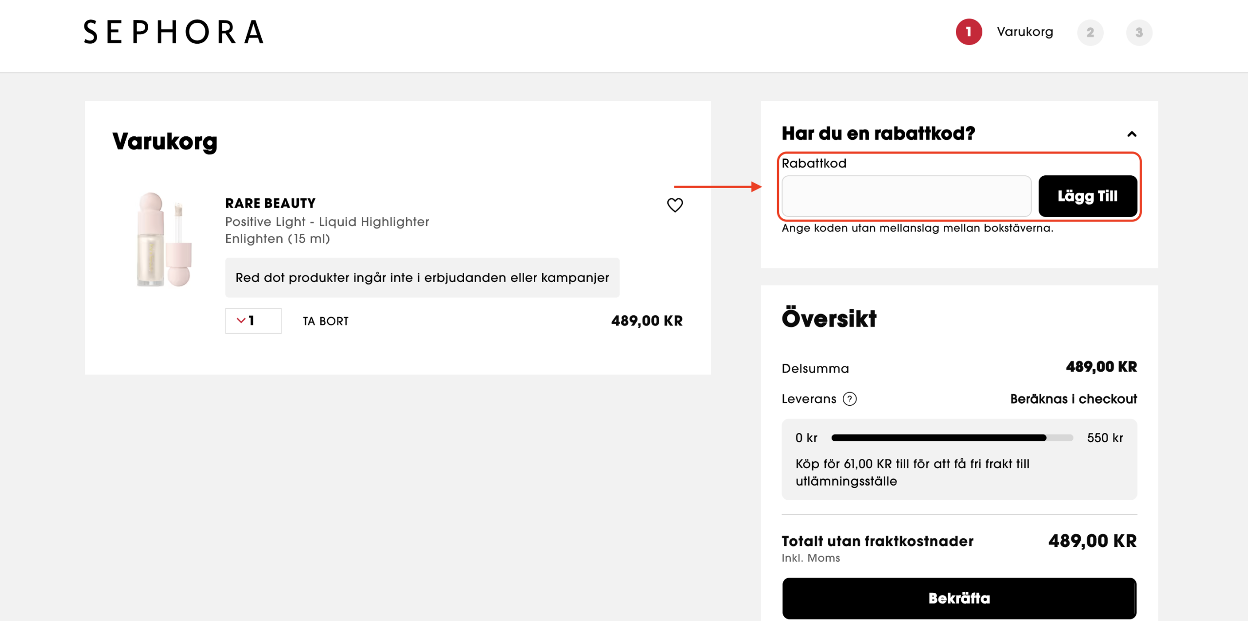 Sephora Rabattkod