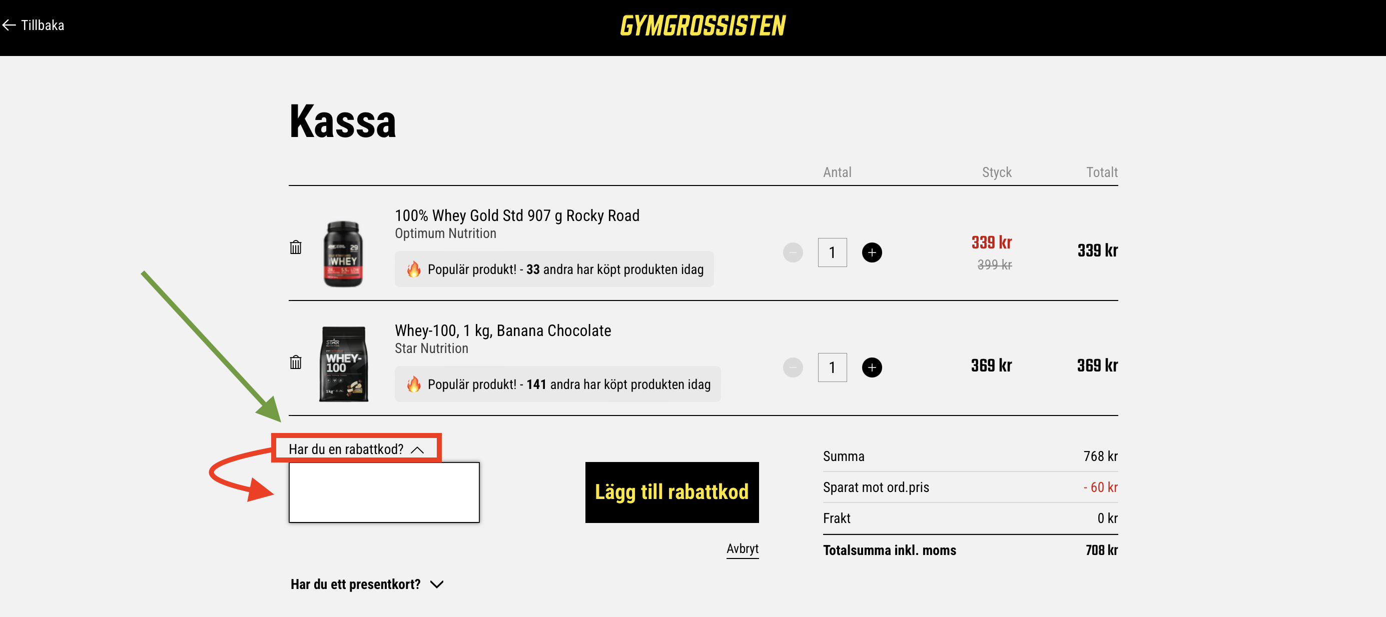 Gymgrossisten Rabattkod