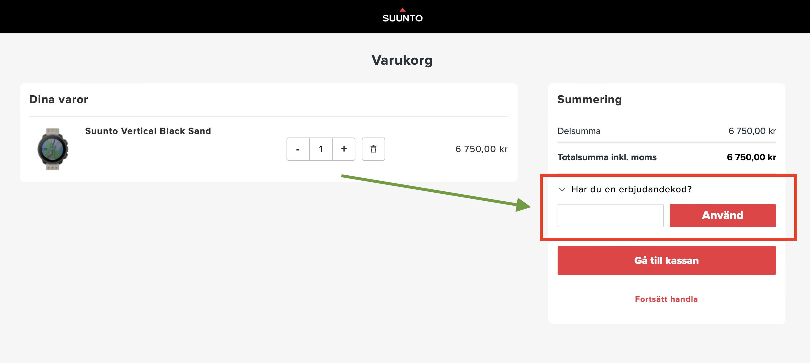 Suunto Rabattkod