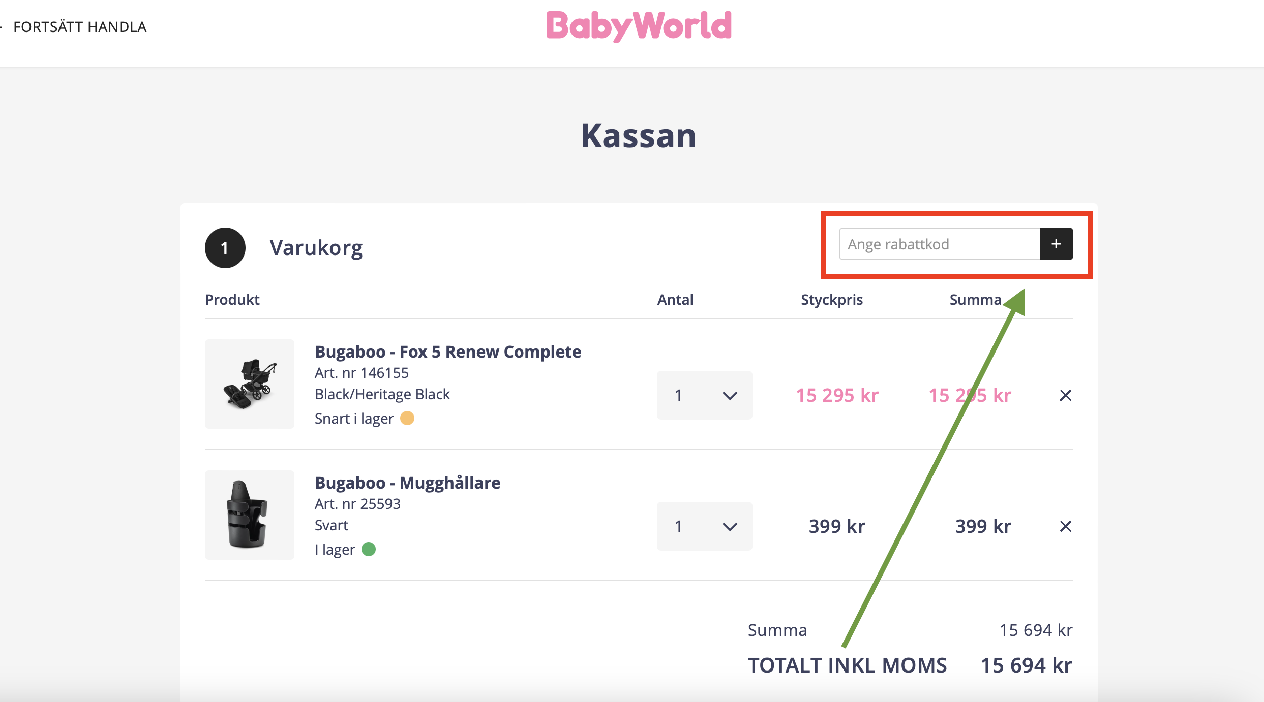 BabyWorld Rabattkod