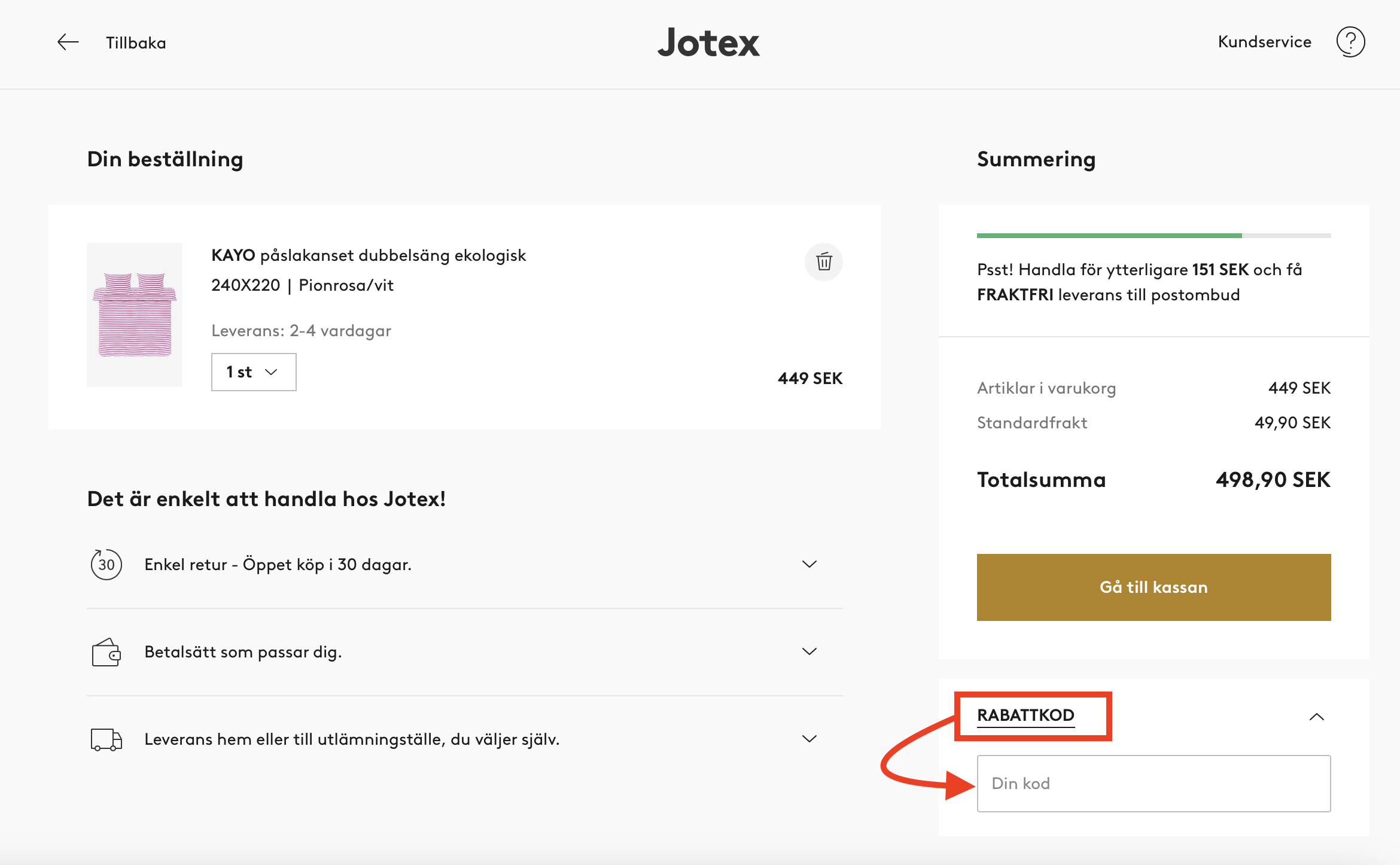 Jotex Rabattkod