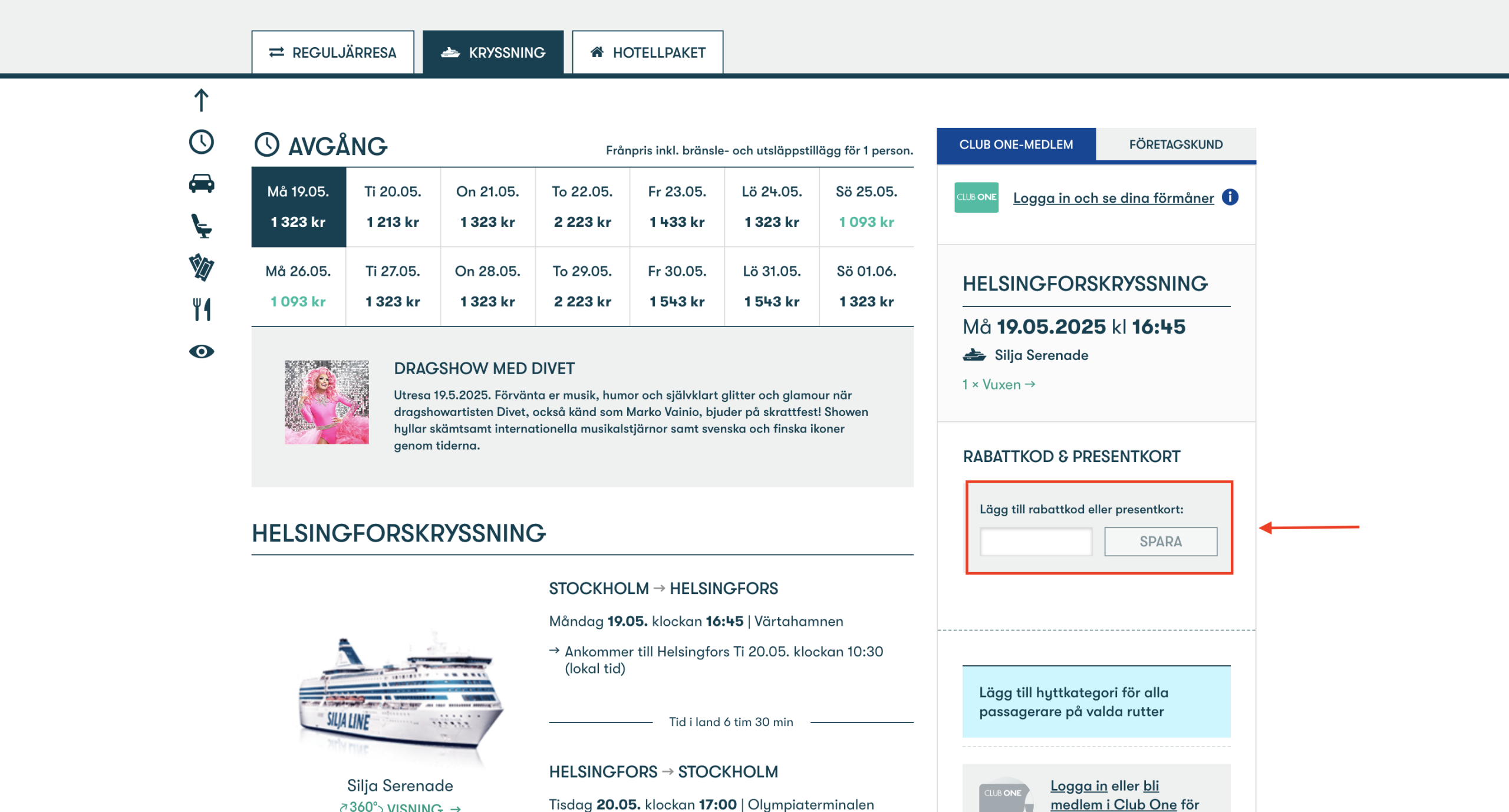 Tallink Silja Rabattkod