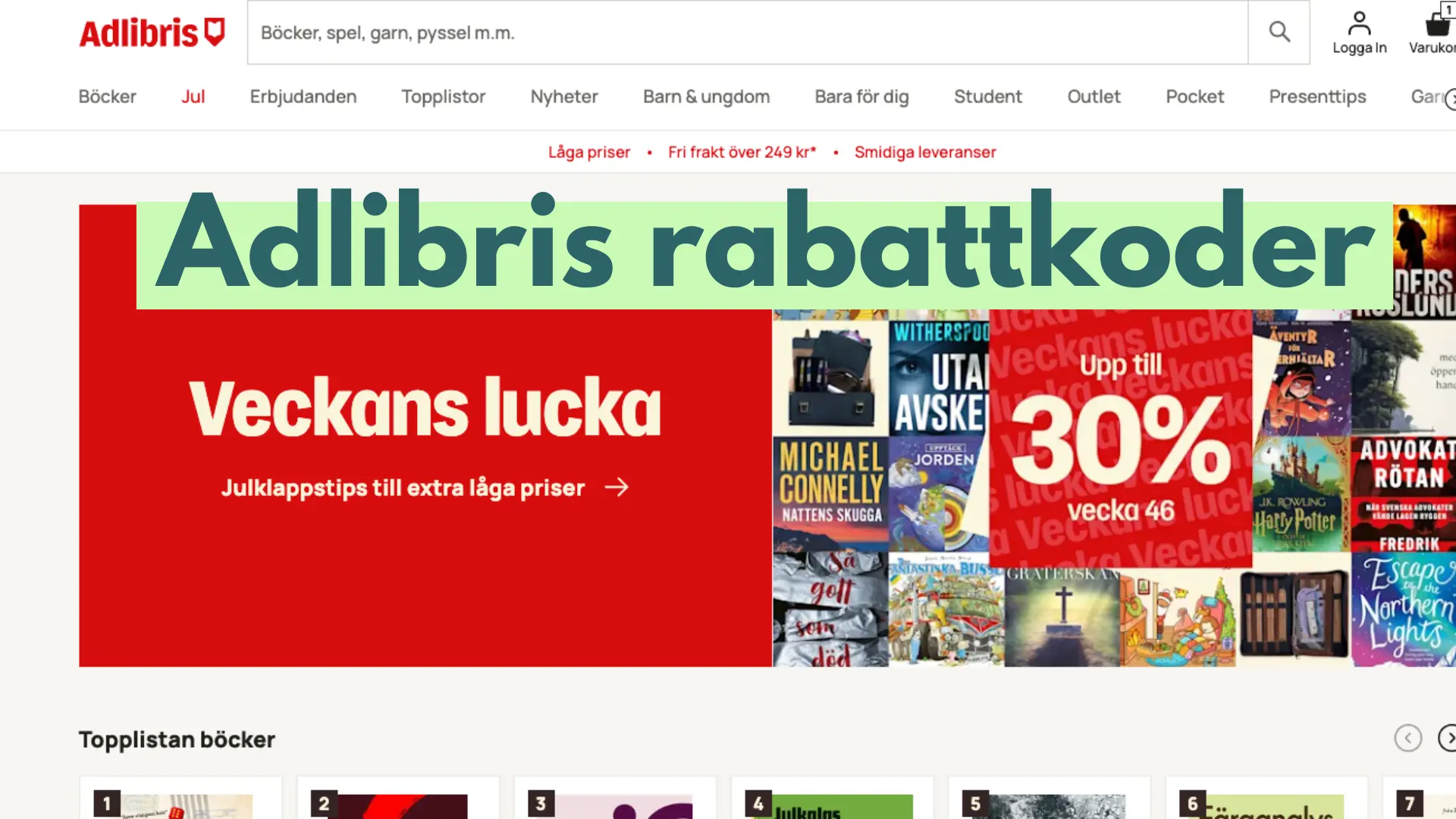 Adlibris rabattkoder